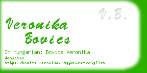 veronika bovics business card